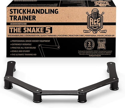ACE HOCKEY The Snake Trainer - Lightweight Stickhandling Training Tool - Hockey Training Equipment for Puck Control, Reaction Time and Coordination - Portable, Durable and Adjustable