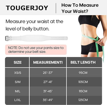 Women's Weight Lifting Belt 4 Inch Wide, Gym Powerlifting Belt for Women with Padded Lumbar Support, Adjustable Fitness Belt for Deadlift, Squats, Cross Training & Workout