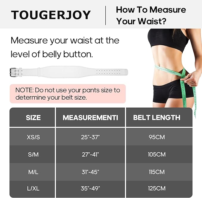 Women's Weight Lifting Belt 4 Inch Wide, Gym Powerlifting Belt for Women with Padded Lumbar Support, Adjustable Fitness Belt for Deadlift, Squats, Cross Training & Workout