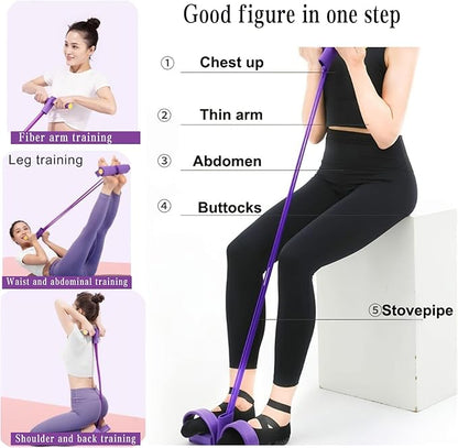 Foot Pedal Puller, Fitness Resistance Band,Multifunction Foot Pull Rope for Full Body Stretching, Numbered Resistance Band, Multifunction Elastic Yoga Stretch Rope, Fashion Puller Exercise