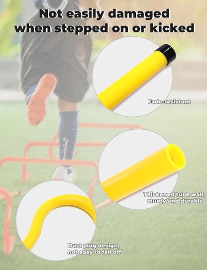 GHB Agility Hurdles 8" Speed Agility Training Hurdles, Detachable Sturdy Hurdles Training Equipment Set with Carry Bag for Kids,Athletes,Soccer,Basketball