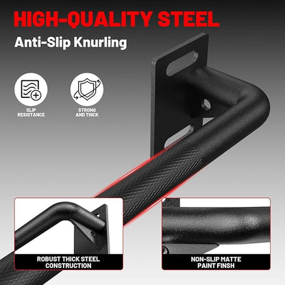 PAPABABE Wall Mounted Pull Up Bar, Chin Up Bar, Strength Training Pull-Up Bars Chin Up Bars for Home Gym