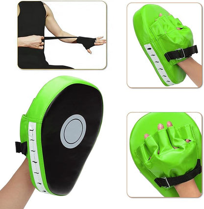 3-in-1 Boxing Gloves and Punching Mitts Set for Kids, Sports Boxing Gloves Boxing Pads with Hand Wraps, Kids Boxing Equipment Set for MMA, Karate, Muay Thai, Taekwondo