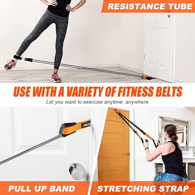 HPYGN Door Anchor for Resistance Bands, Home-Gym Workout Exercise Attachment for Yoga Strap, Physical Therapy and Closed Loop Bands, Heavy Duty System