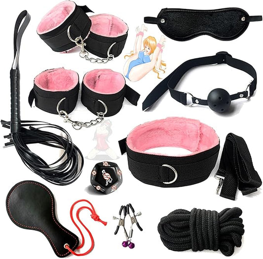 10 pcs Nylon Fitness Equipment Set, Easy to Carry, Suitable for Different Training Styles, Multi-Purpose Combo Set-Z