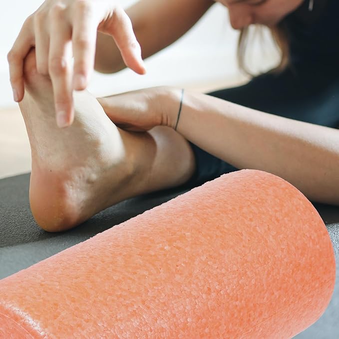 Foam Roller Yoga Massage Stick, Epp Material Muscle Relaxing Roller for Back and Legs, 30x15cm Orange Fitness Tool for Physical Therapy and Post-Workout Use