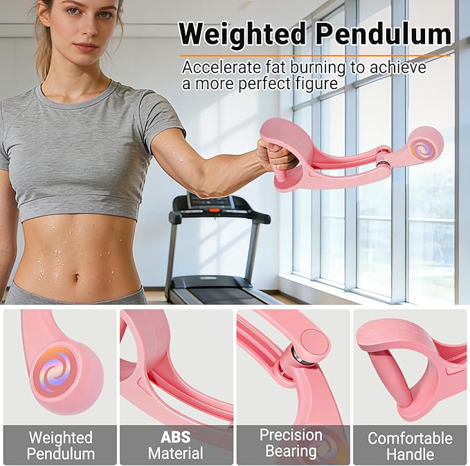 Arm Workout for Men and Women Weighted Ropeless Battle Rope for Home Gym Arm Trainer Workout Fitness Equipment 360° Hand-Crank Forearm Trainer for Full-Body HIIT, Low-Impact Aerobic Training