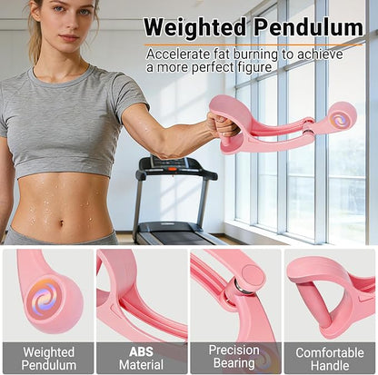 Arm Workout for Men and Women Weighted Ropeless Battle Rope for Home Gym Arm Trainer Workout Fitness Equipment 360° Hand-Crank Forearm Trainer for Full-Body HIIT, Low-Impact Aerobic Training