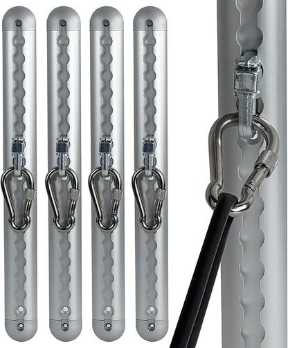 Adjustable Resistance Band Wall Anchor Set, Wall Mount Workout Anchors with Rails and Cars for Exercise Bands & Suspension Straps & Body Weight Straps & Strength Training & Home Workouts