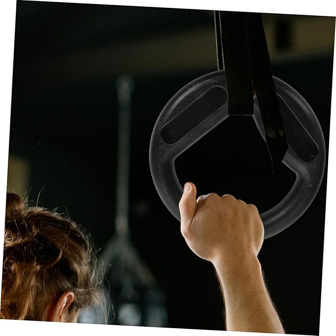 2pcs Heavy Duty Gymnastic Rings Straps for Pull up Bar Workout Rings for Strength Training and Bodyweight Exercises and Gym