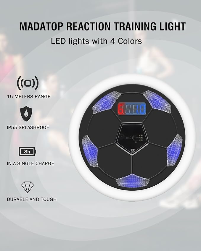 Speed Agility Training Lights, 6+1 Reaction Lights Sets for Football, Boxing, Fitness, Sports Training Equipment, for Coaches, Gyms and Individual Athlete Workouts