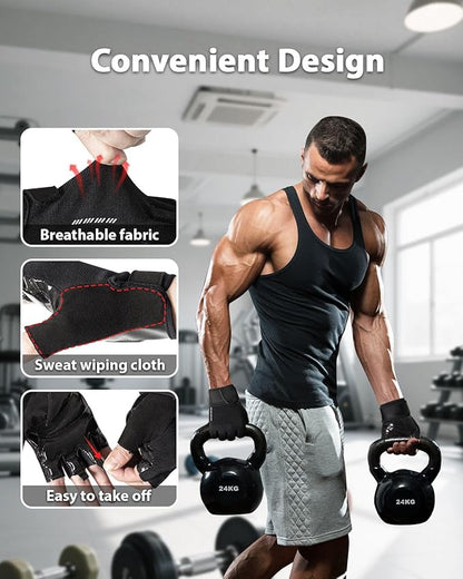 RIGWARL Workout Gloves, Lightweight Fitness Gloves with Full Palm Protection and Excellent Grip for Men Women, Weight Lifting Gloves for Cycling Pull ups Exercise