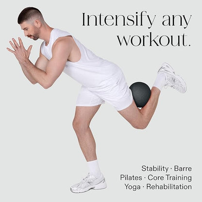 Bala Pilates Ball, Non-Weighted Exercise Ball - Small 8" Yoga Ball for Barre, Stretching, Strength & Core Training - Workout Accessory with Mini Pump for Home Gym & Fitness Routines - 100% PVC