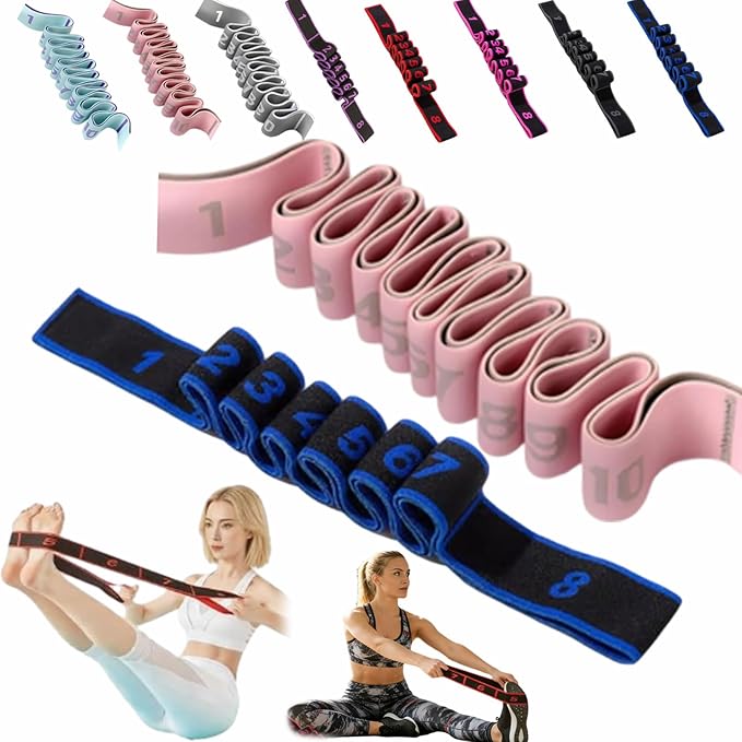 Fitness Resistance Bands with Handles, Fitness Resistance Band for Stretching and Yoga, Fashion Puller Exercise, Adjustable Bands for Full Body Stretching Shaping
