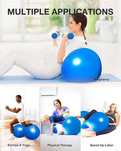 Extra Large Peanut Ball - 39.37"x19.67" Pregnancy, Labor, Birthing, Sensory | Physical Therapy Ball | Exercise Ball - Autism Therapy | Yoga Birth Ball - Core Strength, Stability, Fitness