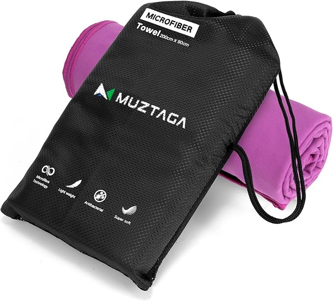 Microfiber Towel for Gym, Workout, Sweat Towel – Quick Dry, Ultra Compact, Lightweight & Super Absorbent(Purple,40x20 in)