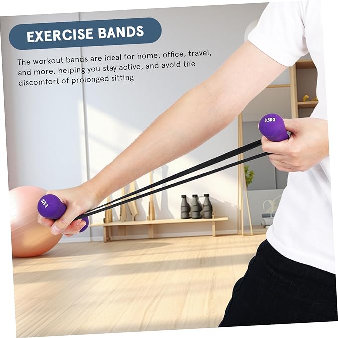 BESPORTBLE 8 Pcs Resistance Bands for Exercise and Muscle Stretching Portable Workout Bands for Home Office and Travel Fitness Durable and Lightweight Resistance Loops for Men and Women