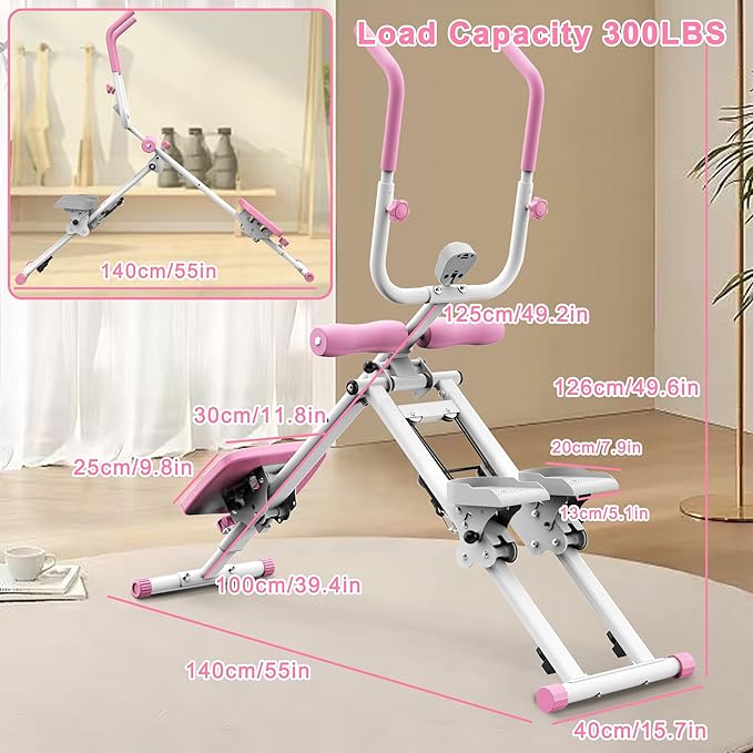 2-in-1 Stair Stepper and Ab Trainer Machine, Multi-Function Full Body Exercise Equipment for Home Gym