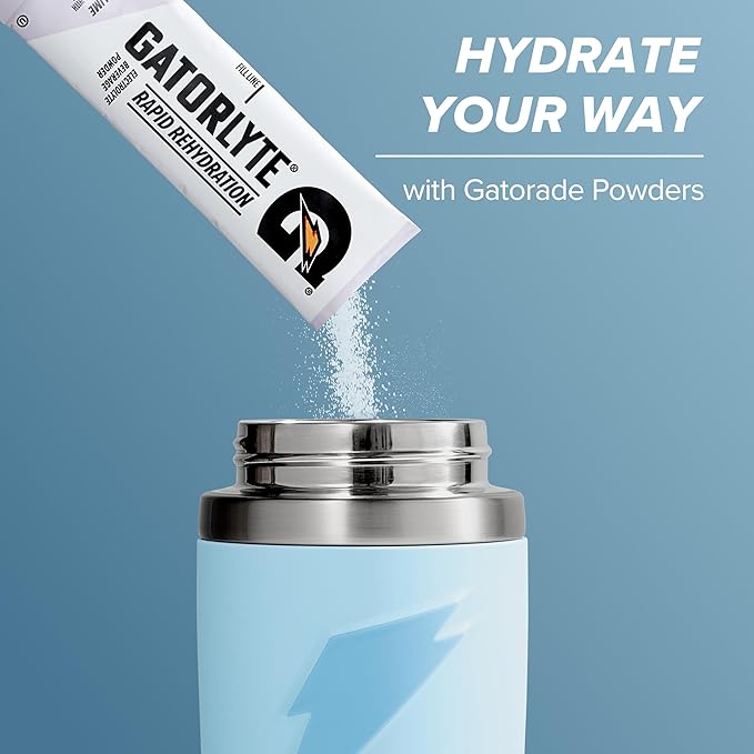 Gatorade 'Overtime' 22oz Stainless Steel Water Bottle, Straw Cap, Sage