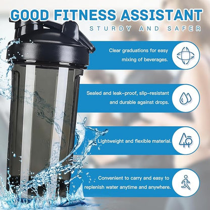 Custom Shaker Bottles 18 oz Personalized Leak Proof Sports Shaker Cups with Your Own Logo Name Photo, Perfect for Gym, Travel, Outdoor Sports, PureBlack