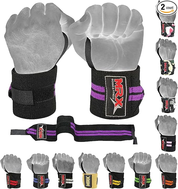 MRX Weight Lifting Gym Training Wrist Wraps for Wrist Support Bodybuilding Workout Wrap Men/Women