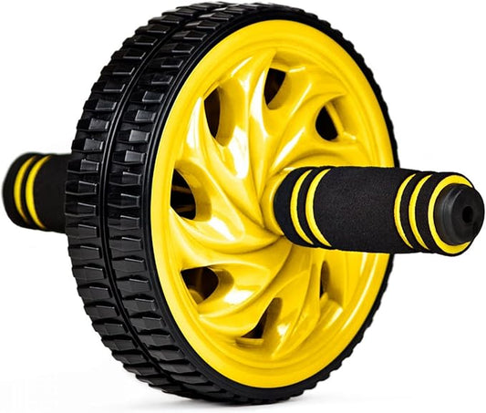 Crown Sporting Goods Ab Wheel with Dual Non-Skid Wheels and No-Slip Comfort Grips