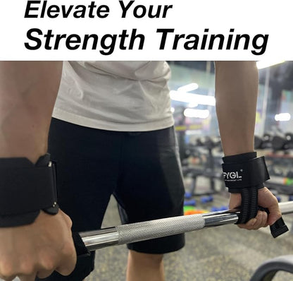 Weight-Lifting-Straps - Neoprene Padded Wrist Support with Nylon Dura Grip, Wrist Wraps for Weightlifting, Powerlifting, Deadlift & Strength Training