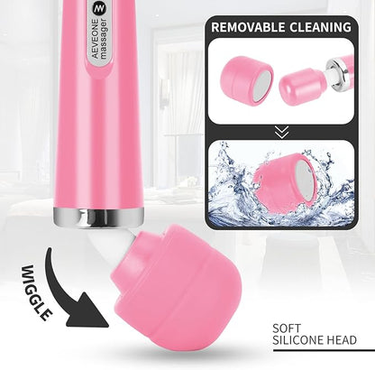 Wired Powerful Handheld Wand Massager, Strong Personal Vibration Massage for Sports Recovery, Back Muscle Aches, All Whole Body Pain (Pink)