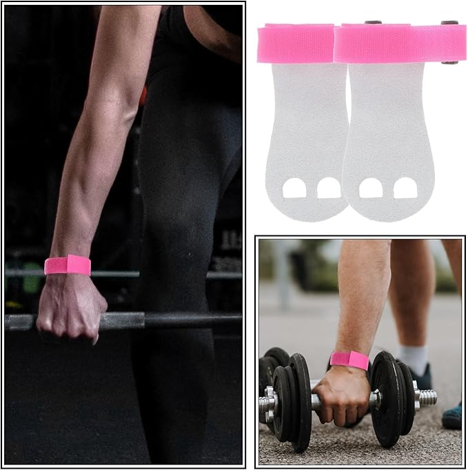 Weightlifting Gloves 1 Pair Half Finger Gym Gloves with Leather Palm Pad Non-Slip Wrist Lifting Strap for Fitness Training and Pull-ups, Medium Gray