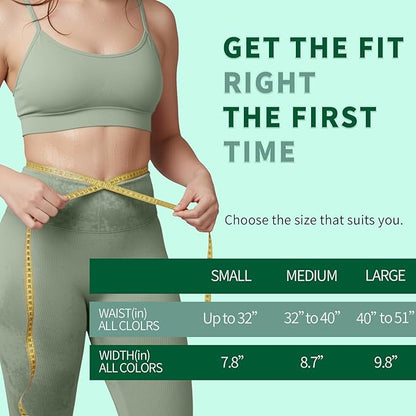 Waist Trimmer Belt for Men & Women – Silver Ion Sweat Belt, Anti-Slip Sauna Trainer, With Pocket & Precision Fit