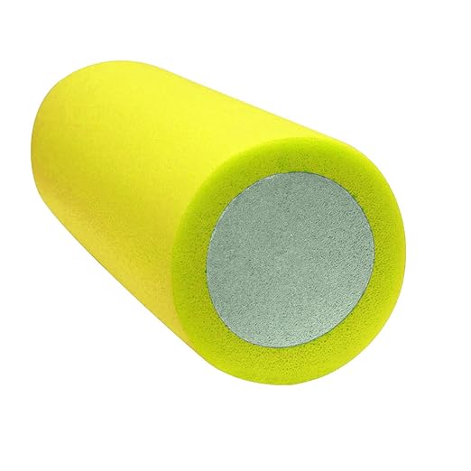 CanDo Premium 2-Layer Foam Roller, Round, 6" X 30", Yellow: X-Soft