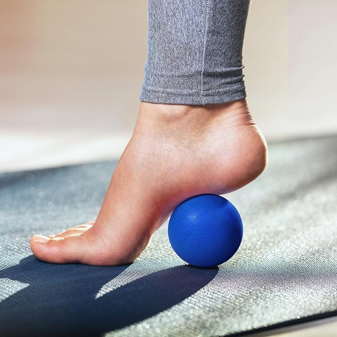 2-Pack Firm Lacrosse Massage Balls- for Deep Tissue, Trigger Point & Myofascial Release Therapy, Relieve Muscle Knots (Green&Blue)