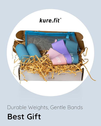 Hand Weight Bars for Women (2.2 LB) | Resistance Booty Bands | Pilates, Yoga, Dance, Aerobics, Running, Cardio, Gym, Strength Training | Non-Slip | Portable Dumbbells | Women & Men