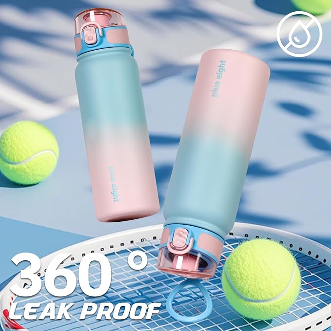 Stainless Steel Water Bottle 600ml（20oz） Insulated Water Bottle, Double Wall Stainless Steel Vacuum Bottle for Sports, Gym or Office (Blue Pink)