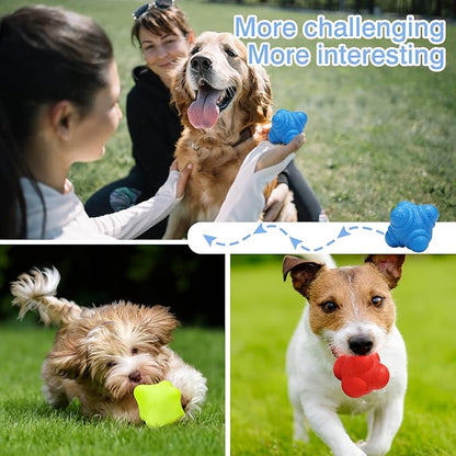 3 Pcs Reaction Ball Rubber Reflex Ball for Hand Eye Coordination Training Bounce Reaction Balls Different Level Reaction Training Ball for Agility Training Equipment Reflex Speed, Blue, Red, Yellow