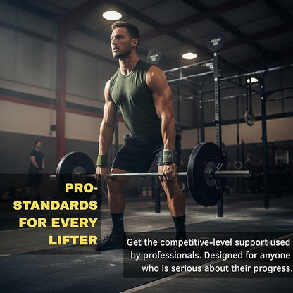 Wrist Wraps for Weightlifting 18" with Thumb Loop- Professional Quality, Best Wrist Support Wraps for Gym, Powerlifting Competition, Bodybuilding, Strength Training, Curls & Dips, Bench Press- Men and Women (Pair) DEVI