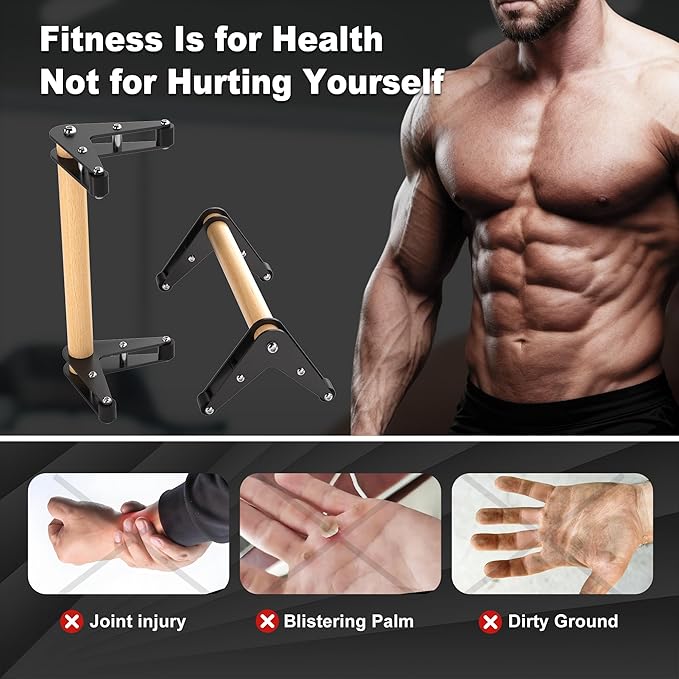 Push Up Bar - Heavy-Duty Stainless Steel Pushup Stands with Non-Slip Base, 500LB Capacity, Portable Home Gym Equipment for Strength Training & Floor Workouts