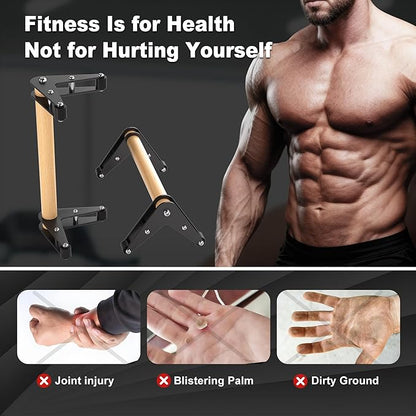 Push Up Bar - Heavy-Duty Stainless Steel Pushup Stands with Non-Slip Base, 500LB Capacity, Portable Home Gym Equipment for Strength Training & Floor Workouts