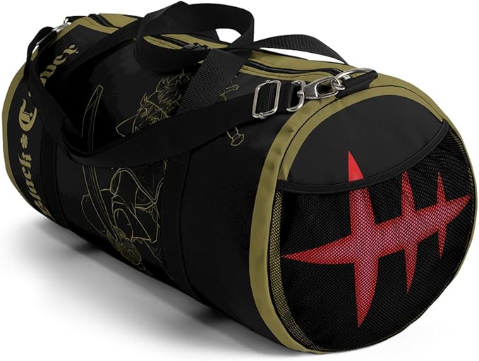 Anime Gym Bag for Women Men - Large Capacity Waterproof Workout Fitness Travel Sports Bags Fashion Street Camping ExpandaCLe Carry On Duffle Bag For Couple (Clover) PTY