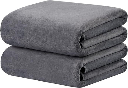 JML Bath Sheet Towels Set of 2, Extra Large Microfiber Towel for Adult, 40" x 80",Oversized, Soft Super Absorbent Fast Drying, Perfect for Shower, Sauna, Gym, Beach, Sport, Fitness, Yoga, Grey