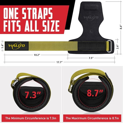 Weight Lifting Wrist Strap，Double Layer Leather Wrist Wraps with Neoprene Padding for Weightlifting & Deadlifts – Adjustable Gym Straps for Men & Women