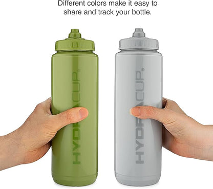 Hydra Cup Sport [4 Pack] 32 oz Squeeze Water Bottles, Fast Flow Sports Water Bottle, Bike & Cycling Water Bottle, Travel To Go, BPA Free (Dark Colors)