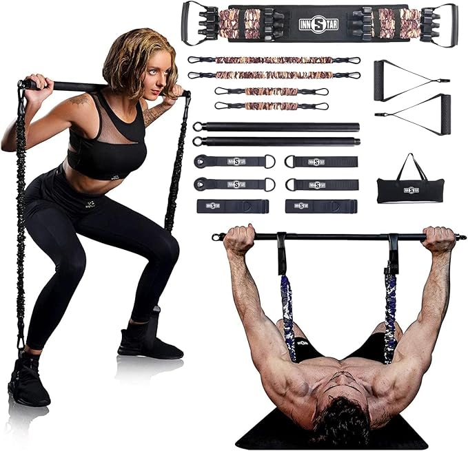 Innstar Multi-Function Resistance Bands for Working Out, Push Up Exercise Bands Resistance Bands Set for Bench Press Gym Equipment, Home Workout, Travel Portable