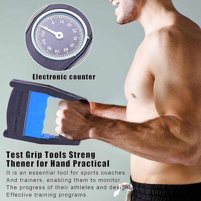 Grip Strength Tester, Hand Grip Dynamometer, Handheld Measurement Meter Mechanical, Grip Strength Trainer, Hand Workout Tool Gift for Men Women