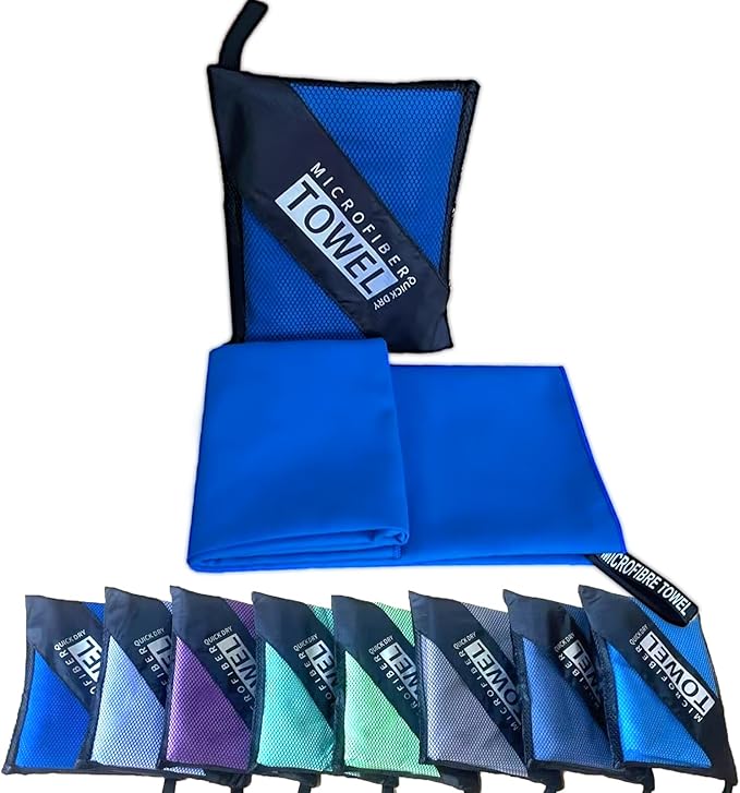 Reusable Quick Dry Beach Towels,Microfiber Travel Towel,Compressed Lightweight Bath Towel for Beach Hiking Gym Yoga Travel Sports Swimming Camping(Royal Blue, 24"*48")