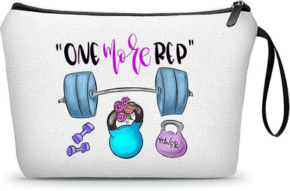 Workout Gym Exercise Gifts for Fitness Lovers Personal Trainer Women Female Girl Friends Sister Coworker Cosmetic Makeup Bag