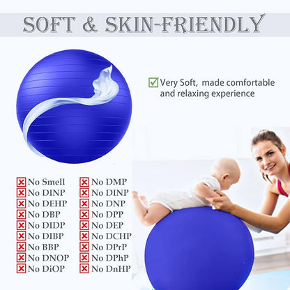 Soft Pilates Ball 9 Inch, Ideal Small Exercise Ball Between Knee Squeeze for Physical Therapy Yoga Core Medicine Abs Pt Bouncy, Mini Rubber Fitball Barre Workout Equipment for Women Men Kid Toddler