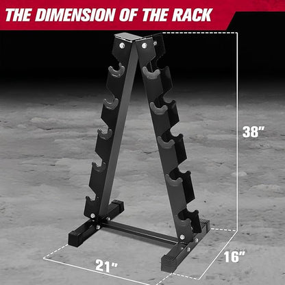 RitFit Rubber Coated Hex Dumbbell Set with Rack, 5-780LB for Home Gym Strength Training, Anti-Slip Knurled Handle, Hexagon Anti-Roll, Heavy-Duty Storage Rack