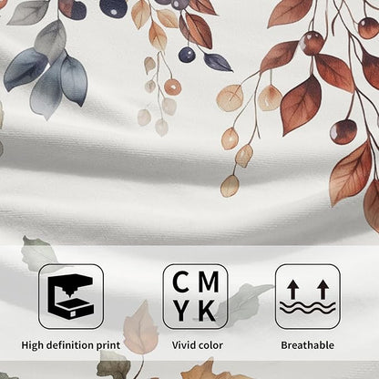 Fall Pumpkins Bathroom Towels Set Autumn Leaves Hand Towels Thanksgiving Maple Leaves Kitchen Towels Watercolor Pumpkin Harvest Dish Towels Absorbent Fingertip Towel for Hotel Beach Gym Spa 28x14 inch