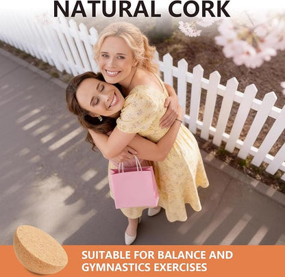 Balance board Cork Hemisphere, 15cm diameter 7cm height, balance trainer, Fitness Balance Ball for adults and children, for rehabilitation equipment, yoga, Pilates aids,Environmentally Friendly Design